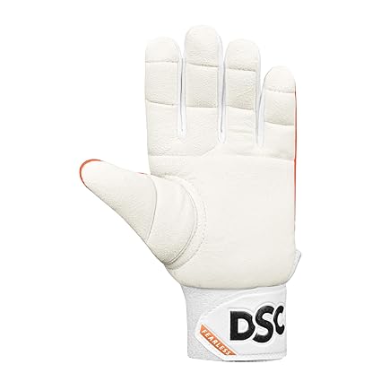 DSC 1501811 Pro Chamios Leather Cricket Wicket Keeping Inner Gloves for Boys | Leather Palm Gloves | Faster Sweat Absorption | Comfort Fit | Kit for Men and Boys | Multicolor