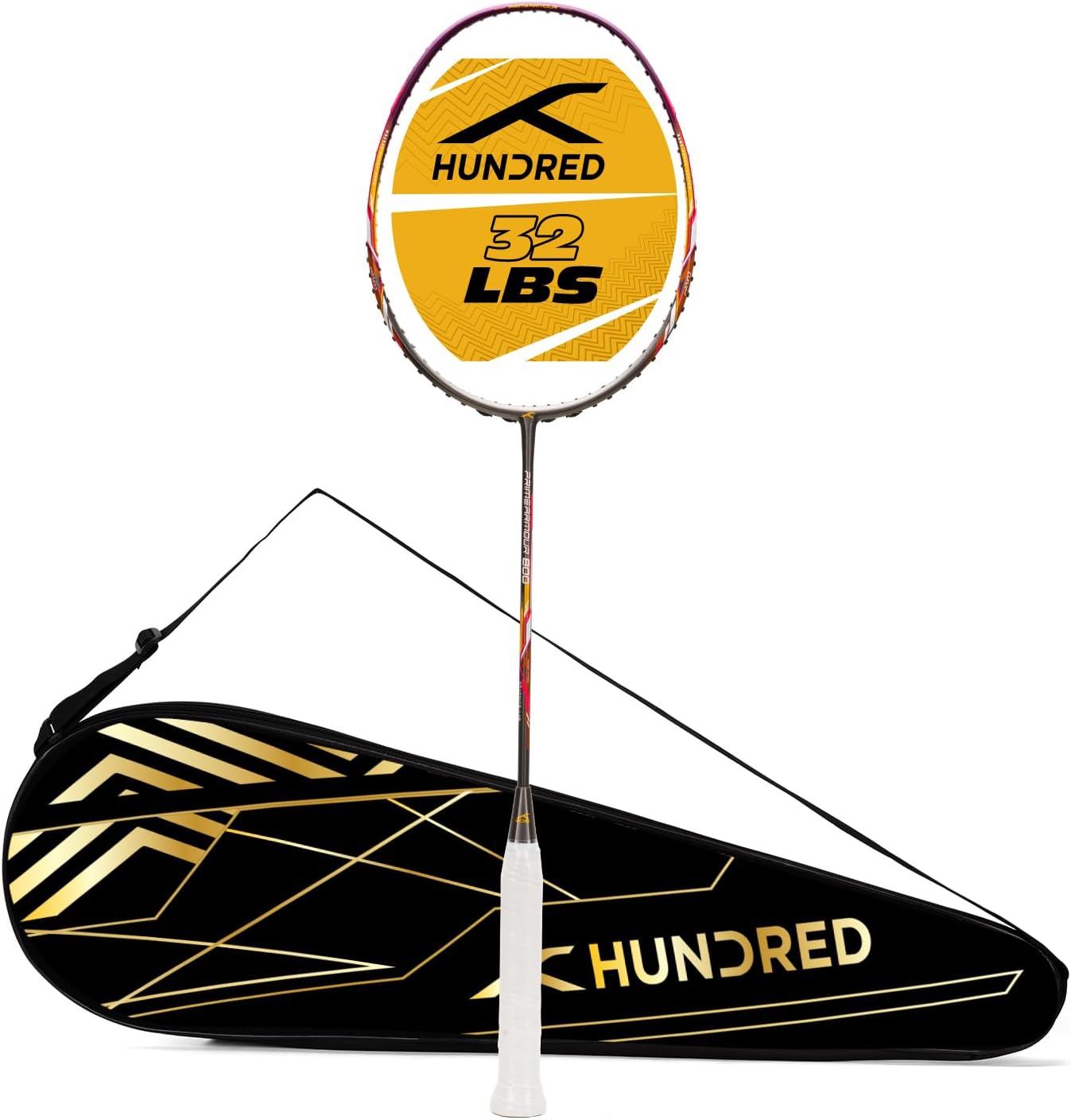 Hundred PRIMEARMOUR 800 Badmintonschläger, Dunkelgrau/Rot