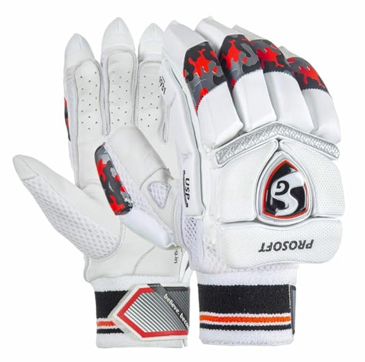 SG Prosoft Cricket Batting Gloves | Multi-coloured | Size: Youth | For left-handed batsman