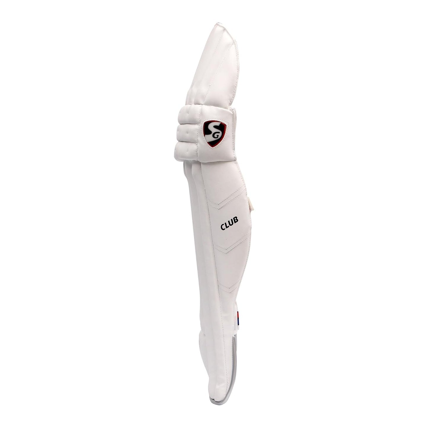 SG Club Cricket Batting Legguard | Material: PVC | Für Männer & Jungen | Cashmillon gefüllter Stock | Schaumstoff mit geringer Dichte | Seitenflügel aus Baumwolle | Kissen aus hochdichtem Schwamm | Abwischbar | Verstellbar