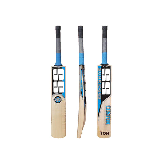 SS Custom English Willow Cricket Bat | Farbe: Beige | Größe: 6 | Für Männer & Jungen | Material: Holz | Schockabsorption | Verbesserte Flexibilität | Verwendung gegen Lederball | Professioneller Cricketschläger