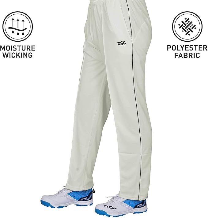 DSC 1500301 Passion Cricket Pants für Männer | Polyester Pants | Cricket Kit | Geeignet für Batting, Bowling, Fielding und Wicket Keeping | Weiße Pants | Größe : M