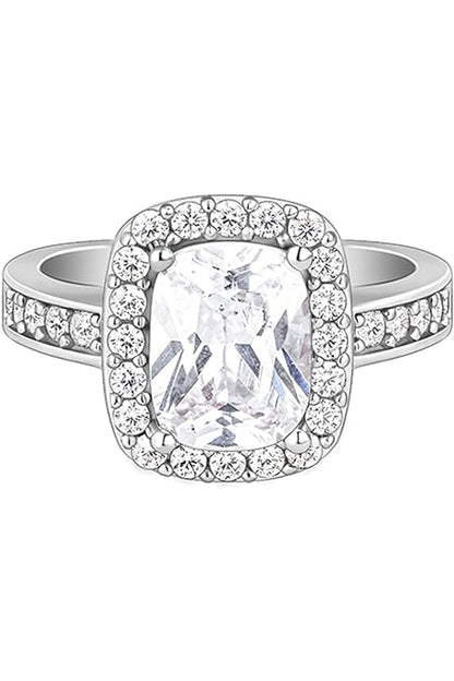 Youbella Solitaire Crystal Jewelry Silver Plated Ring for Women (Silver)(Ybrg_20019)