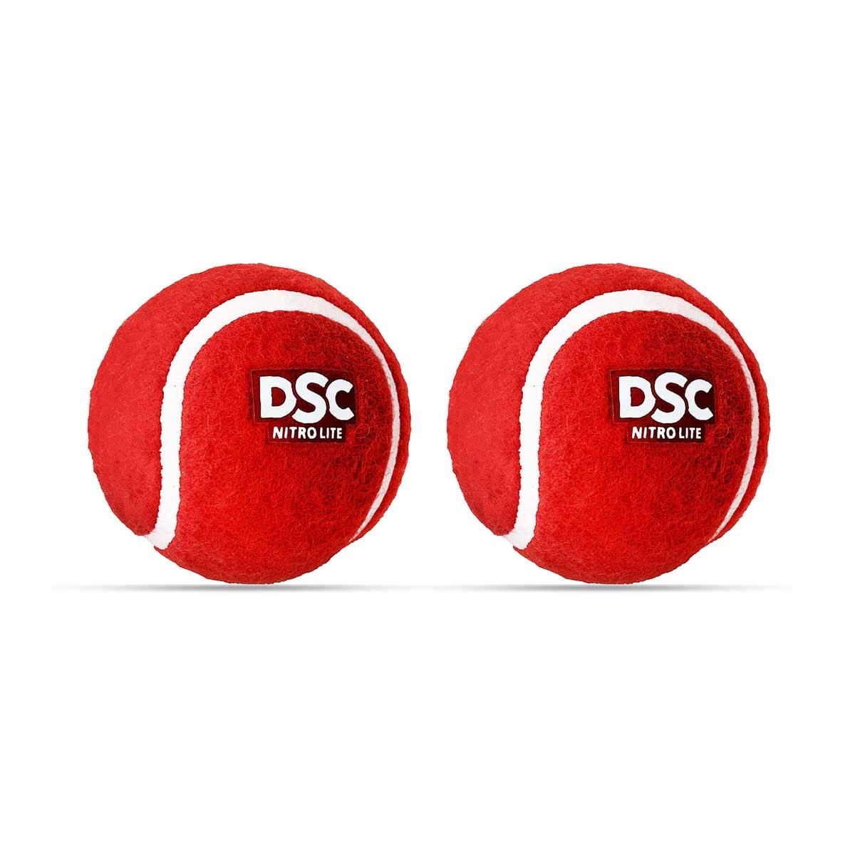 DSC Nitro lightweight rubber tennis ball ( Pack of 2) | Premium outer felt for greater durability | Rubberized seams | Ideal for beginners