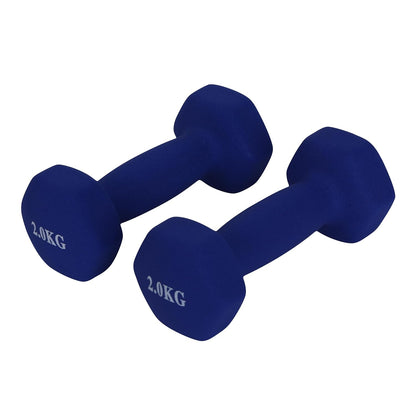 Endless Neoprene Coated Fixed Dumbbell for Gym Exercises | Material: Iron with Vinyl Coat | Weights for Women and Men | Color: Multicolor