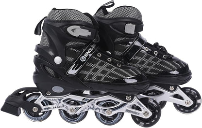 Endless EL1025 Inline Skates Aluminium Chassis und 70 mm PU Räder | Vorderrad Flash, ABEC 7 Lager | In-Outdoor