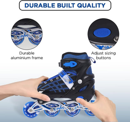 Endless EL1025 Inline Skates Aluminium Chassis und 70 mm PU Räder | Vorderrad Flash, ABEC 7 Lager | In-Outdoor