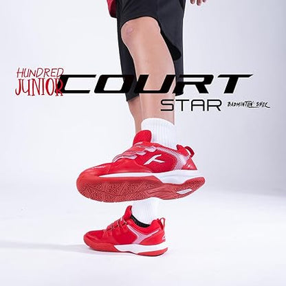 HUNDRED Herren Court Star Badminton Schuhe (Non Marking) | Leicht & Langlebig | X-Cushion Schutz