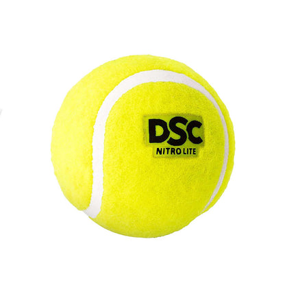 DSC Nitro lightweight rubber tennis ball ( Pack of 2) | Premium outer felt for greater durability | Rubberized seams | Ideal for beginners