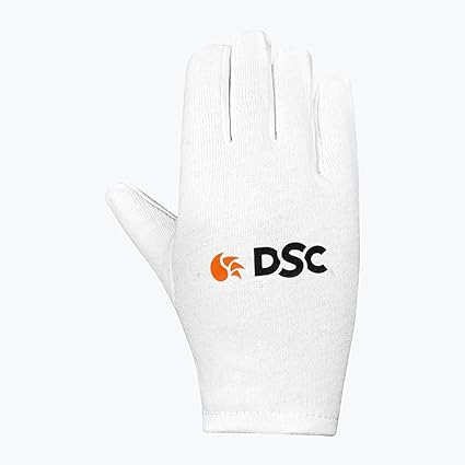 DSC Motion Cotton Palm Full Finger Cricket Batting Inner Gloves für Herren | Größe - Jungen | Farbe : Weiß