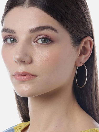 YouBella vergoldete Creolen | Modische und schöne, stilvolle Ohrringe für Damen und Mädchen | Künstlicher Schmuck | Perfekt für besondere Anlässe