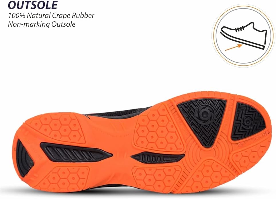 DSC Xeno Badmintonschuhe  Für Herren und Jungen | Mit nicht abfärbender Laufsohle aus Naturkreppgummi