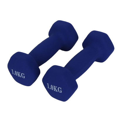 Endless Neoprene Coated Fixed Dumbbell for Gym Exercises | Material: Iron with Vinyl Coat | Weights for Women and Men | Color: Multicolor