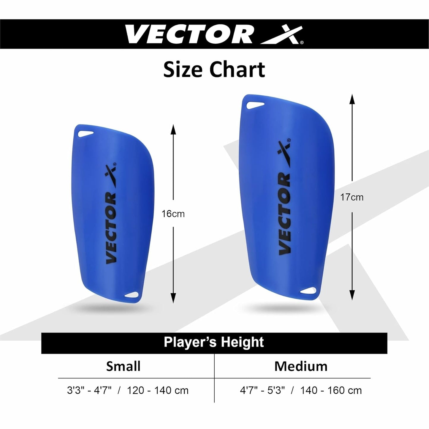 VECTOR X Invader Schienbeinschoner für Fußball (4er Pack) (M)