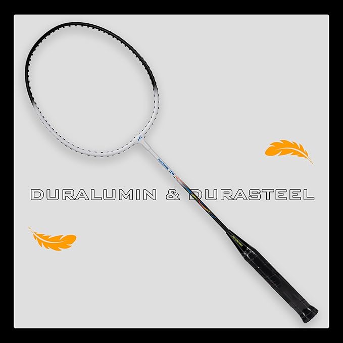 HUNDRED Powertek 100 (2er Set) Badmintonschläger mit Vollbespannung (Größe: Standard, Griffgröße: G5) | Besaitung | Material: Aluminium | Maximale Spannung: 16-18lbs | für fortgeschrittene Spieler