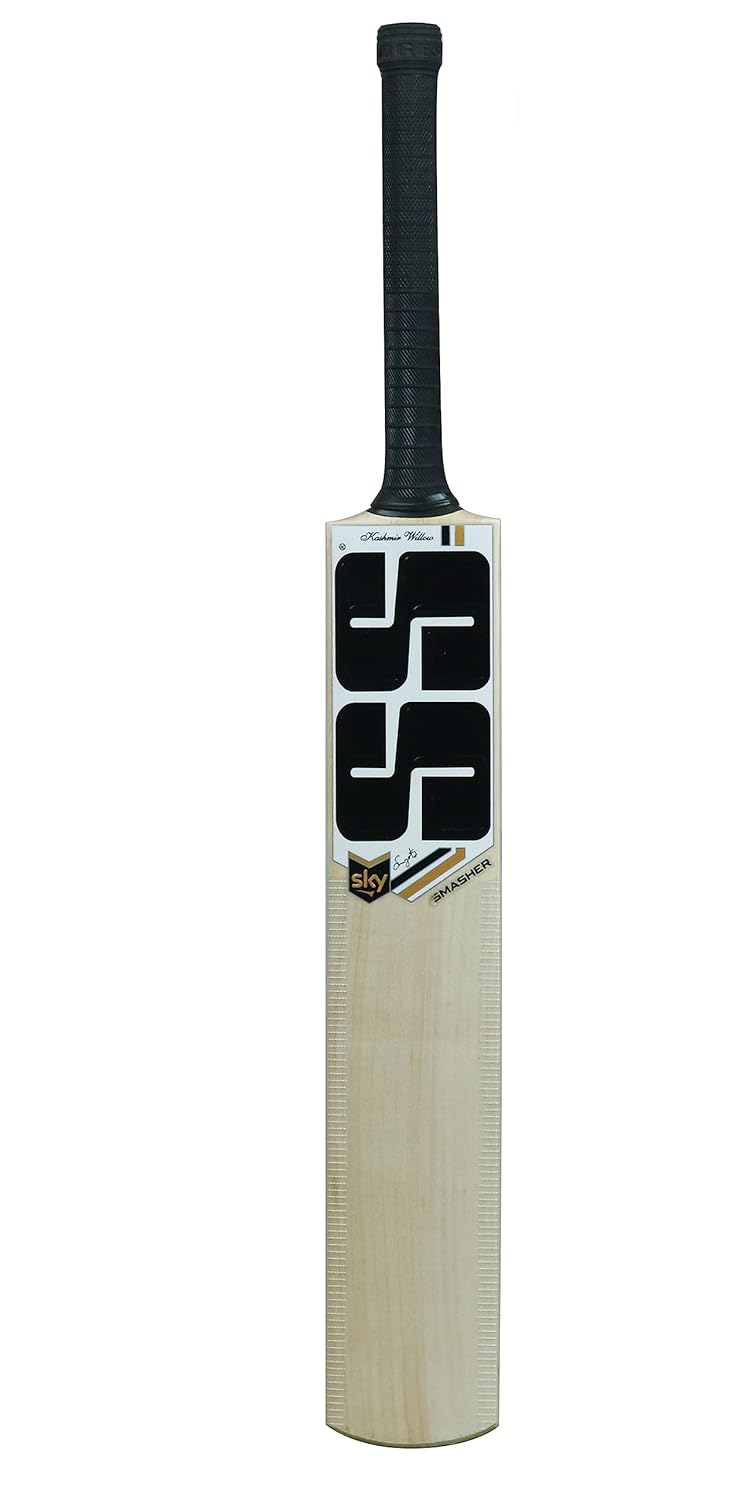 SS SKY Smasher Kashmir Willow Cricket Bat | Farbe: Braun | Material: Kashmir Willow Wood | Leichtgewicht | Für fortgeschrittene Spieler