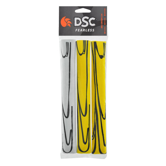 DSC Waves Cricket Bat Grip | Color: Multicolor | Pack of 3 | Material: Rubber | Better shock absorption | Improved control | Easy installation | Use for all players | Comfortable fit