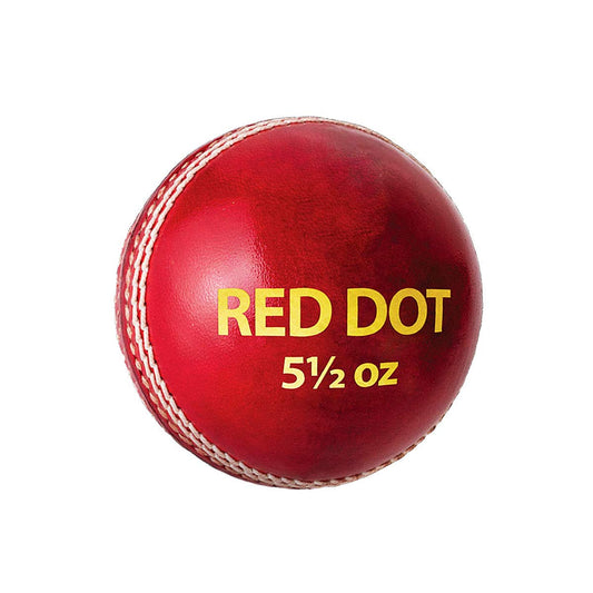 DSC Red Dot Leder Cricket Ball | Wasserdichtes Leder Ball | Geeignet für Praxis Spiel | Turnier Spiel | Top Qualität Kork