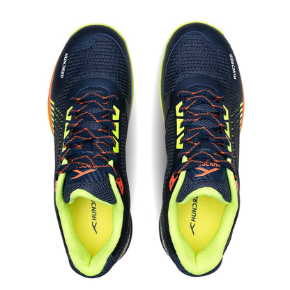 Hundred BEAST MAX Badmintonschuh Navy/Limette/Orange