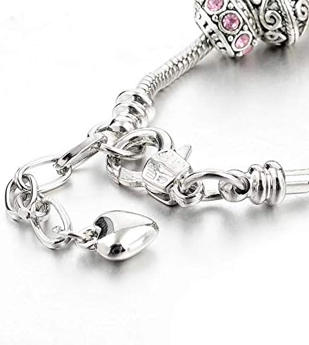 YouBella Jewellery Silver Plated Stylish Latest Crystal Bracelet Bangle Jewellery For Girls and Women (Blue)