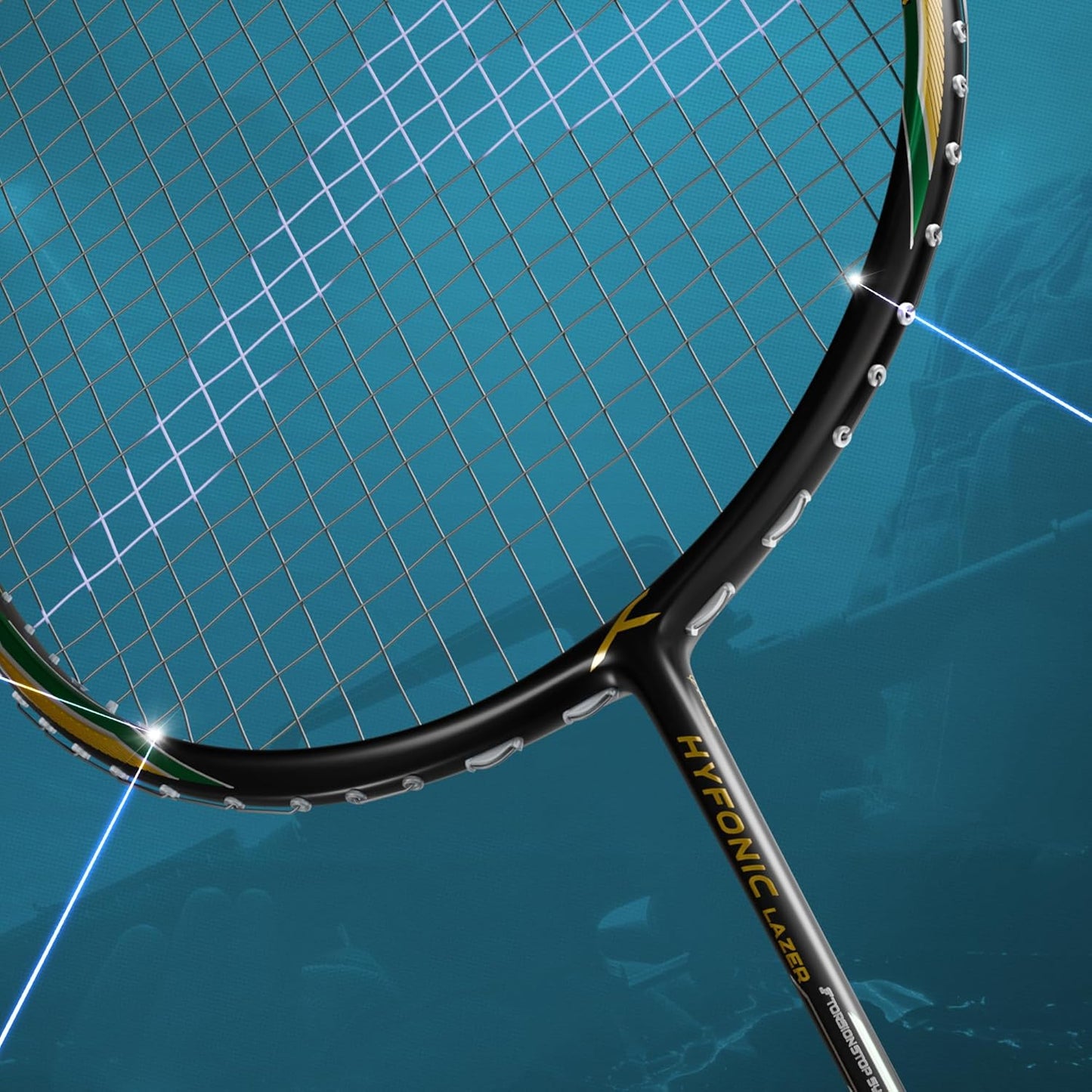 HUNDRED Hyfonic Lazer Badmintonschläger (5U, bespannt)  Präzise Kontrolle & Kraft