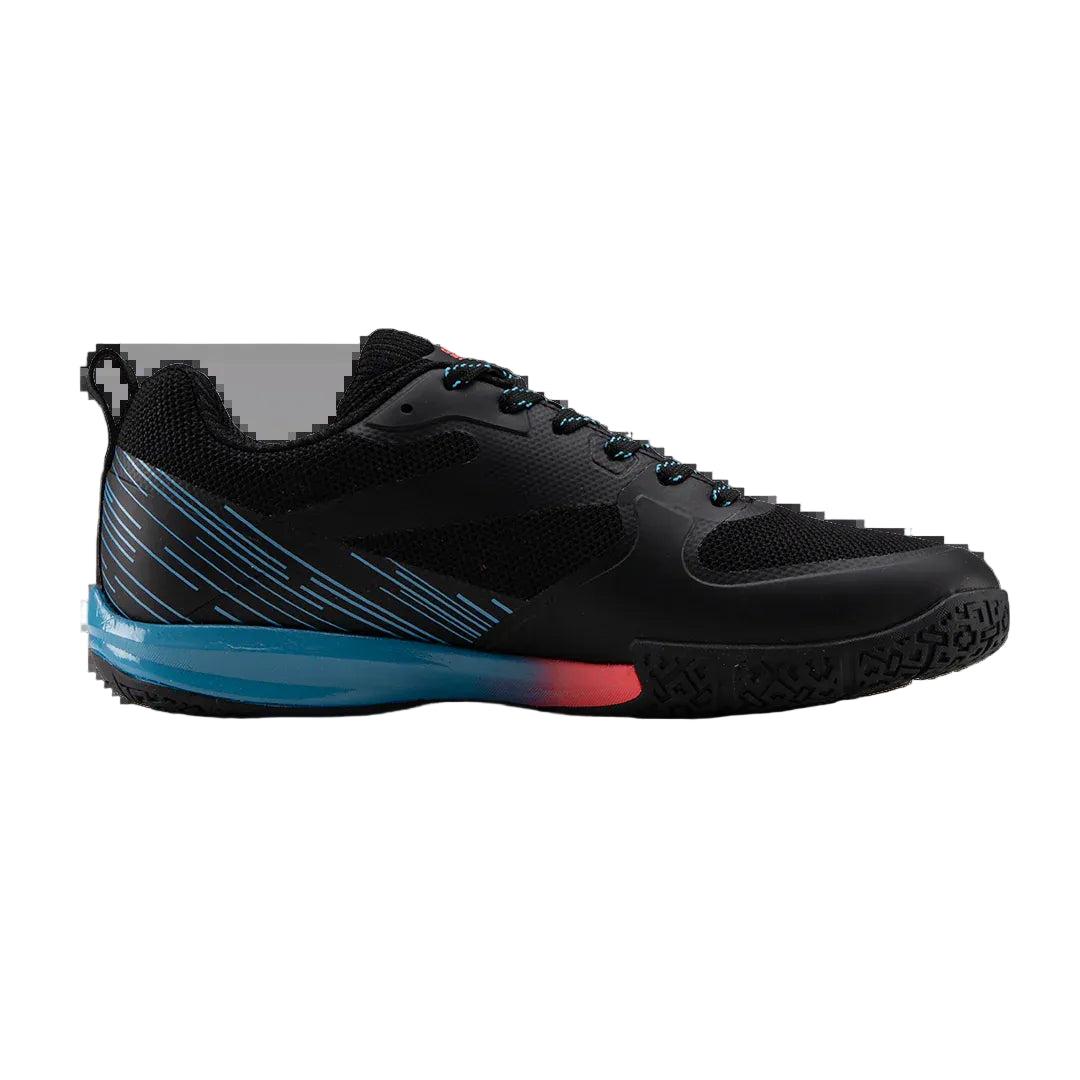 Hundred Beast Max Badminton Shoes (Black/Orange/Sea Blue) – Men’s badminton shoes with a non-slip sole, shock-absorbing comfort and a lightweight design