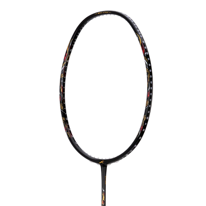 HUNDRED Battle 900-4U Badminton Racket with Graphite String and Complete Racket Cover (Black)