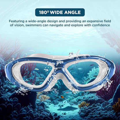Endless EL1007 Premium-Schwimmbrille mit Antibeschlag- und UV-Schutz  Material: Silikon, PU | Stilvolle Brille mit 180-Grad-Weitwinkel | Weiche Silikondichtung für Dichtheit | Mit Hartschalenetui