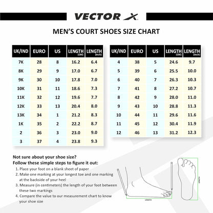 Vector X Ranger Herren Badminton-/Tennisplatzschuh weiß