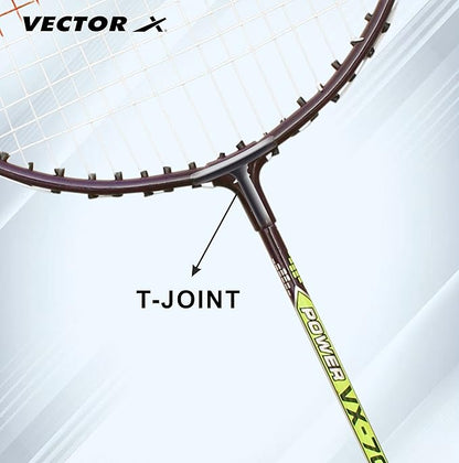 Vector X Badminton Racket | Size: 3 7/8 inches | For men and boys | Material: Aluminum | Best for professional athletes training and competition, outdoor play, backyards