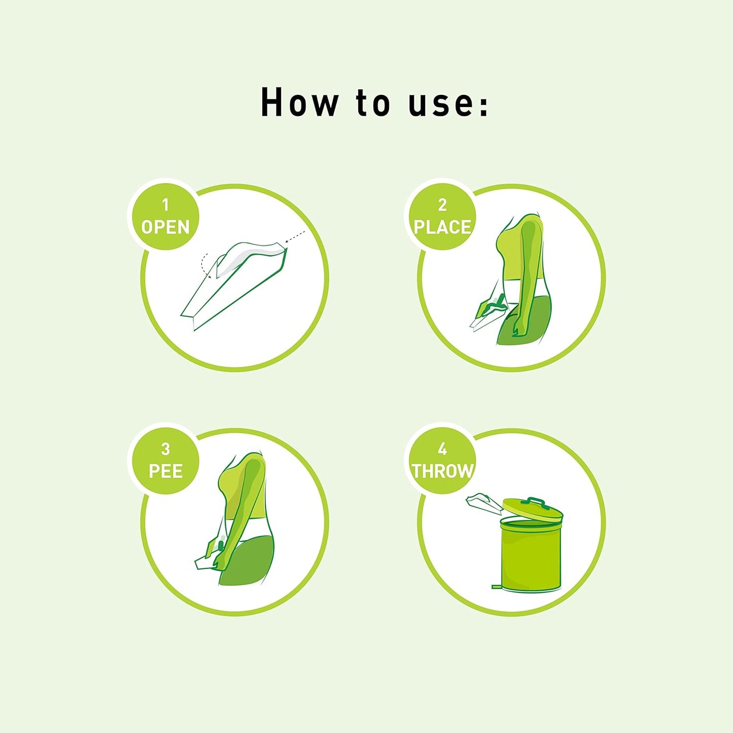 PEE BUDDY Urinal aus Pappe Pipi Trichter für Frauen, Pinkeln im Stehen, Urinierhilfe für Frauen Antibacterial Pipi Trichter für Frauen