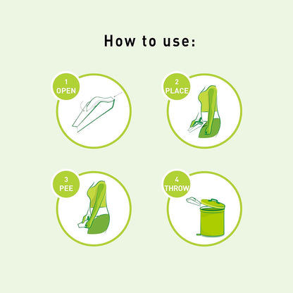 PEE BUDDY Urinal aus Pappe Pipi Trichter für Frauen, Pinkeln im Stehen, Urinierhilfe für Frauen Antibacterial Pipi Trichter für Frauen