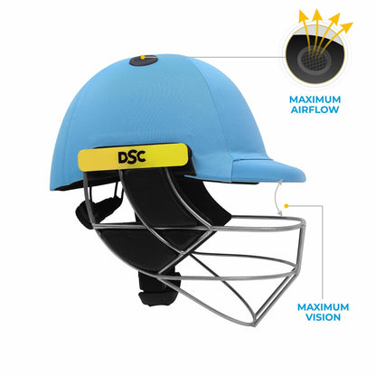 DSC Avenger PRO Premium Cricket Helmet | For Men & Boys | Fixed Spring Steel Grille | Back Support Strap | Neck Guard | Lightweight