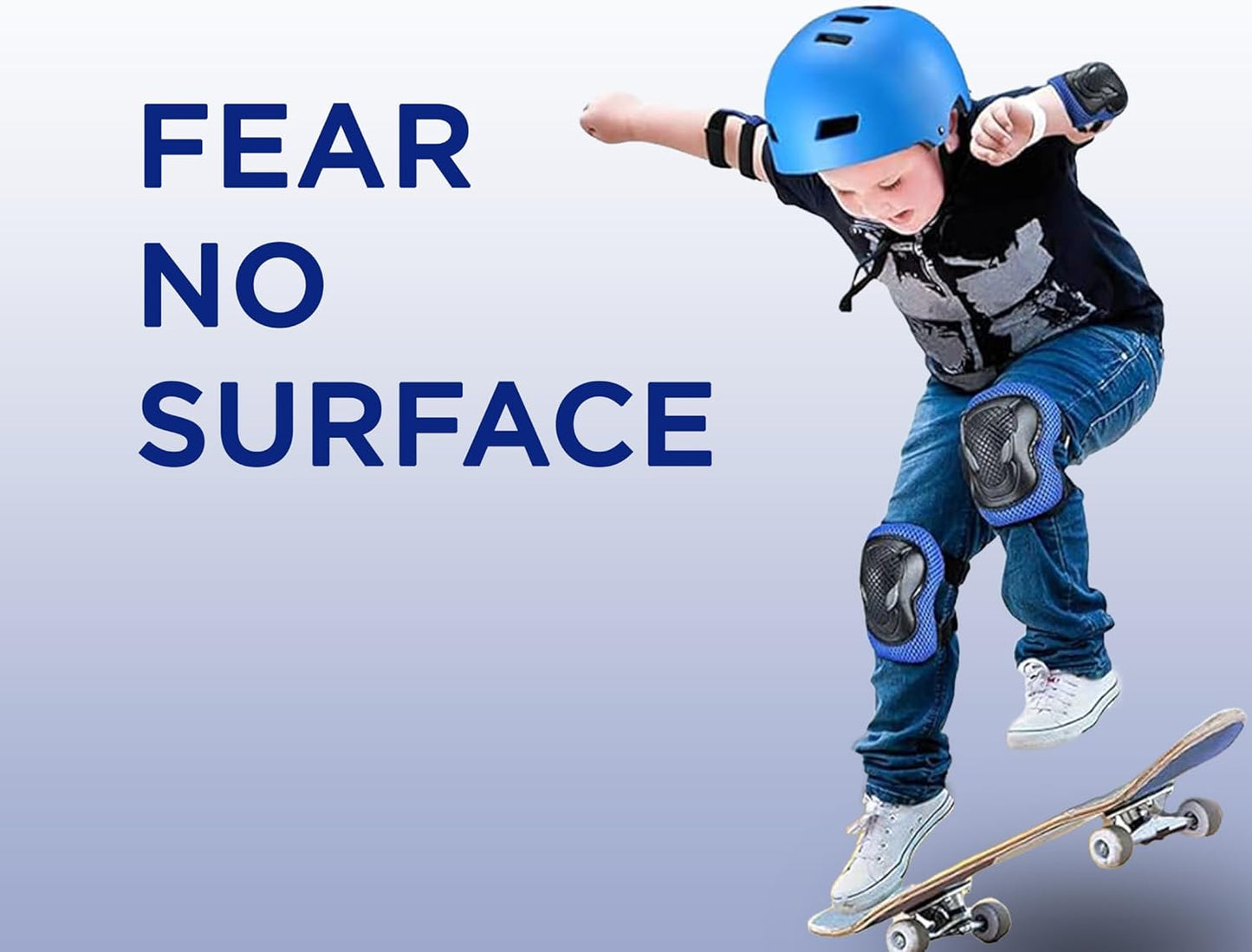 Endless EL1028 Protective Protection Set for Skating, Cycling and Skateboarding with Knee, Elbow and Wrist Protector | Material: ABS, Nylon | With Adjustable Straps for a Perfect Fit for Adults | Blue