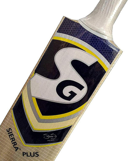 SG Sierra Plus Cricketschläger für Herren und Jungen | Material: Kaschmirweide | Leicht | Kostenlose Abdeckung | Spielbereit | Für fortgeschrittene Spieler