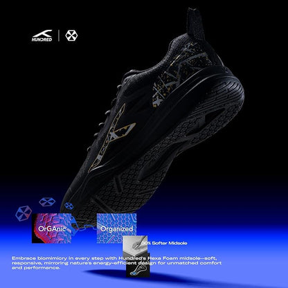 HUNDRED Blade Non-Marking Professional Badminton Schuhe für Männer | Material: TPU/Gummi | Geeignet für Hallentennis/Squash/Tischtennis/Basketball & Padel