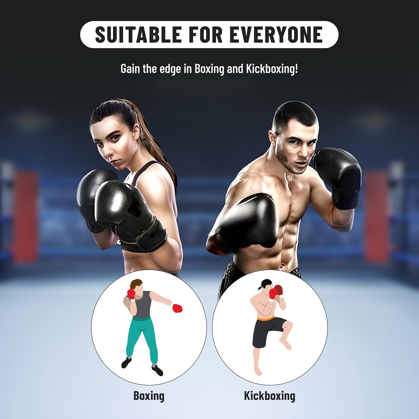 Endless Boxing Gloves Pair | Material: Synthetic Leather | Ideal for Stability &amp; Impact Resistance | Boxing Gloves for Boxing, MMA, Muay Thai, Kickboxing &amp; Martial Arts | For Men and Boys