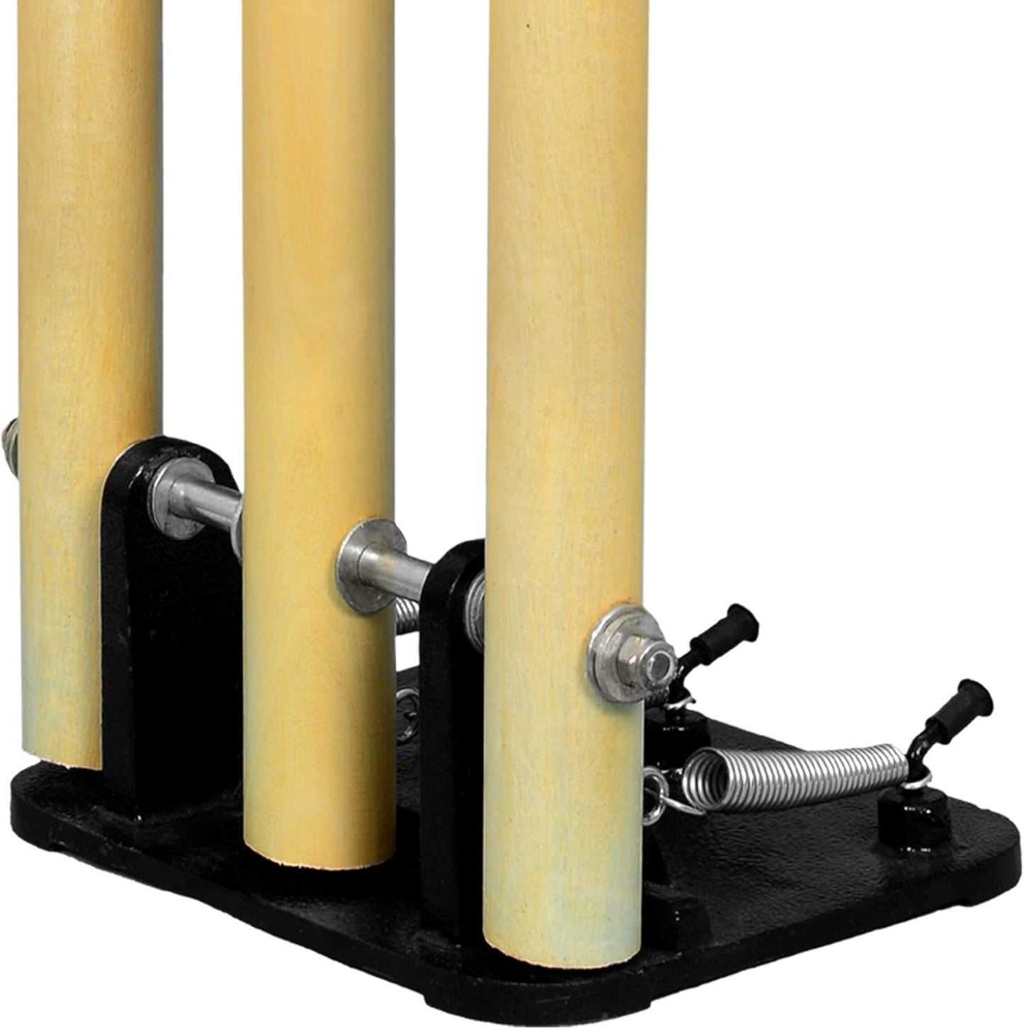 DSC DSC SPRING STUMP SET Set of 3 stumps & 2 bails (with iron base) CRICKET STUMPS SET - MENS-2024