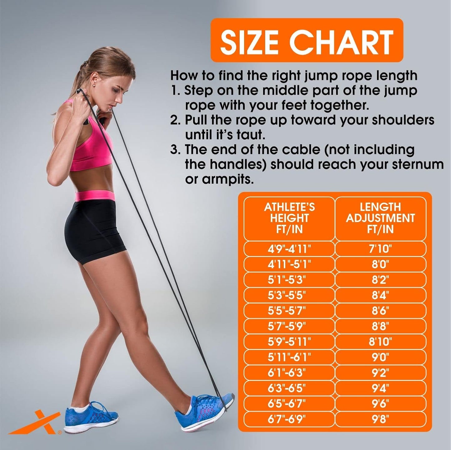 Vector X VXF 684 Skipping Rope for Men & Women (Black, Free Size -Adjustable) | Material -Nylon | For Cardio Workout | Warm Up | Weight Loss | Training | Skipping Rope for Exercise | Exercise Rope