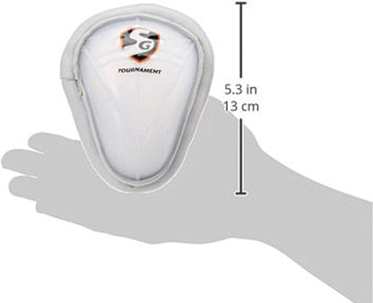 SG ACE Cricket Abdominal Guard | Material: plastic | For workout, gym, cricket and other sports | Edge with foam coating