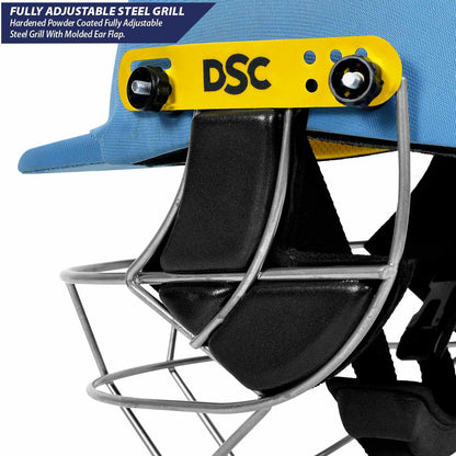 DSC Defender Cricket Helmet | For Men & Boys | Adjustable Steel Grid | Back Support Strap | Lightweight