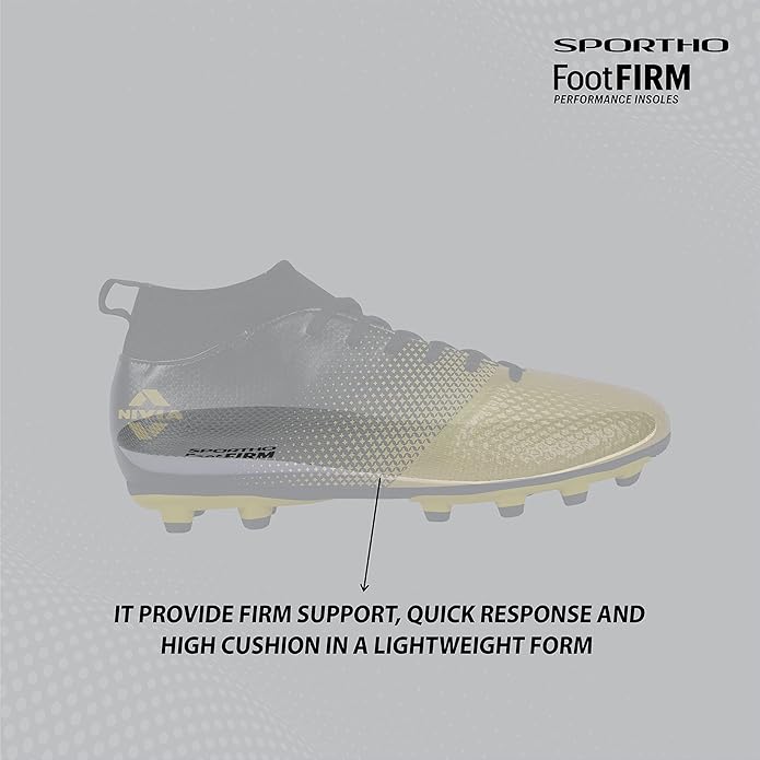 Nivia Ashtang Fußballstollen für Männer/Sport und athletische Schuhe mit PU Synthetik Leder Ober/bequeme Fußballschuhe