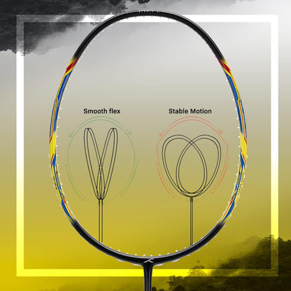 Hundred ATOMIC-X 38 CTRL-strung badminton racket, 2S026-2