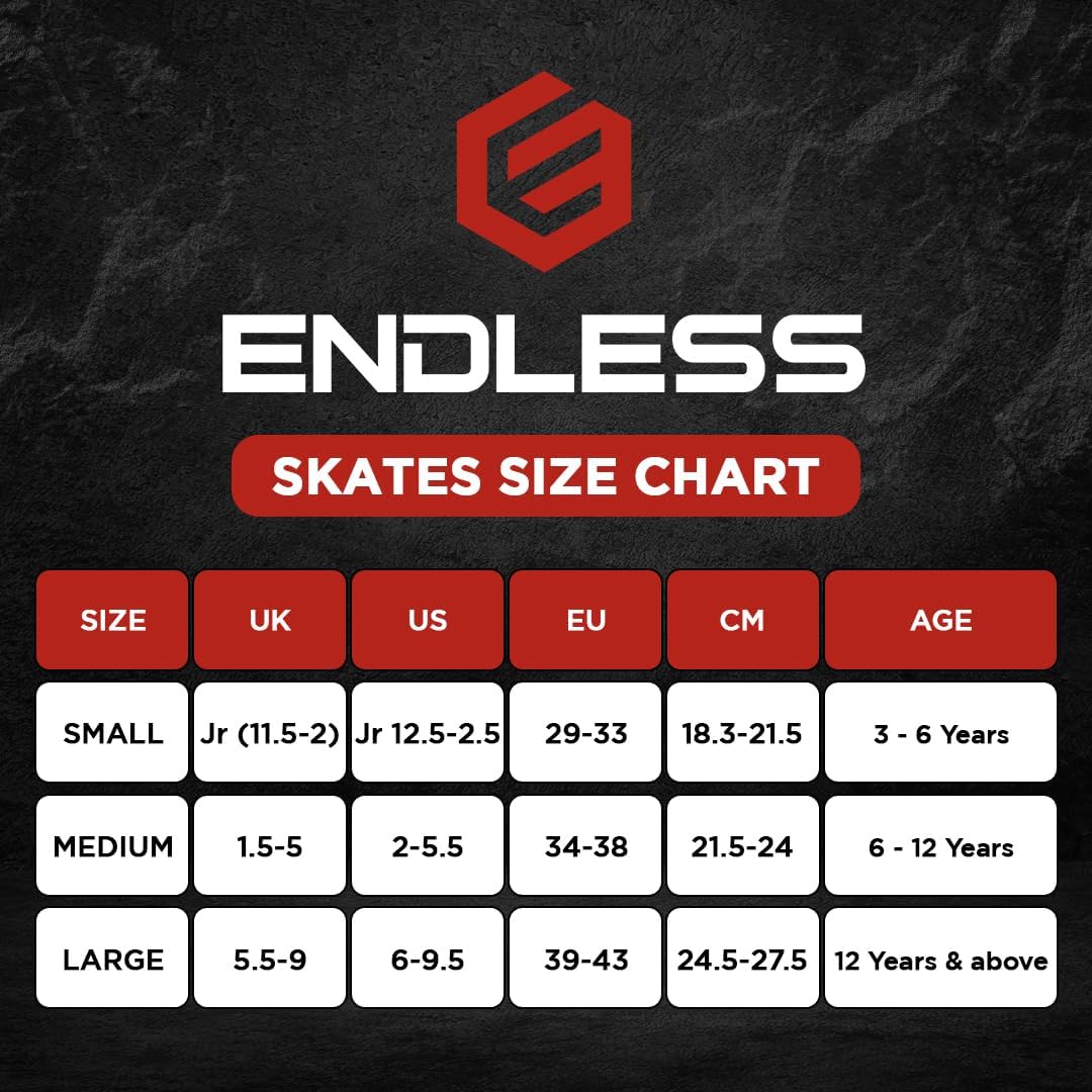 Endless EL1025 Inline Skates Aluminium Chassis und 70 mm PU Räder | Vorderrad Flash, ABEC 7 Lager | In-Outdoor