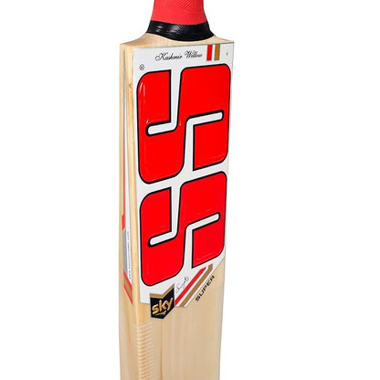 SS SKY Super Kashmir Willow Cricket Bat | Color: Brown | Material: Kashmir Willow Wood | Lightweight | For advanced players