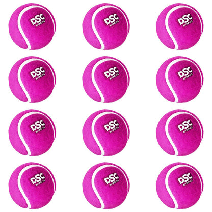 DSC Nitro lightweight rubber tennis ball (Pack of 12) | Premium outer felt for greater durability | Rubberized seams | Ideal for beginners