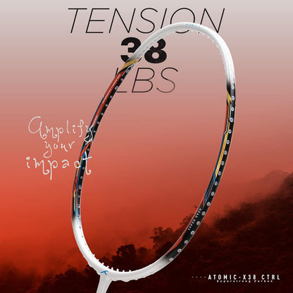 Hundred ATOMIC-X 38 CTRL-strung badminton racket, 2S026-2