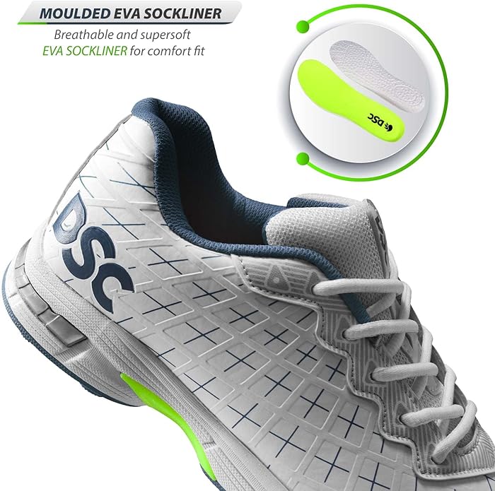 DSC Biffer 22 Cricket-Schuhe | Leichtes Obermaterial | Gummi-Außensohle | TPU-Schaft | Hochwertige EVA-Zwischensohle | Geringere Fußermüdung | Einzigartiger Look