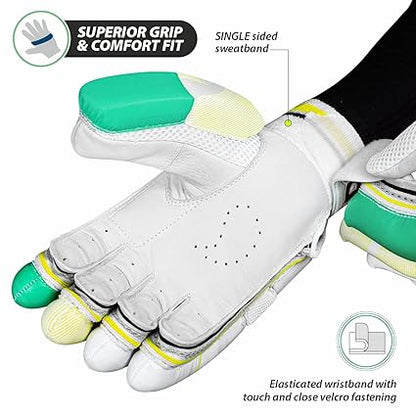 DSC Condor Glider Cricket Batting Gloves | Multicolor | Size: Youth | For Right-Handed Batsman