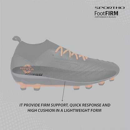 Nivia Crane 2.0 Fußballschuhe | Thermoplastisches Polyurethan | Geformte Einlegesohle | Minimale Wasserabsorption/Wassergeschützt